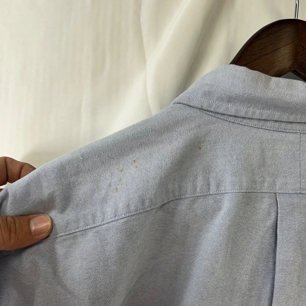 Ralph Lauren Button Down Shirt Mens XXL Blue Scottie Dog Embroidered Blake
